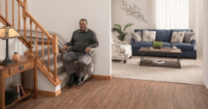 Bruno indoor curved stairlift