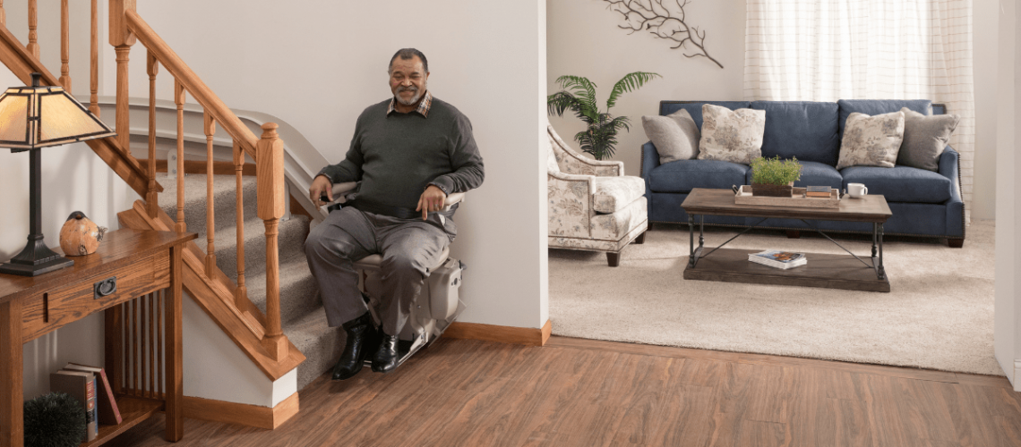 Bruno indoor curved stairlift